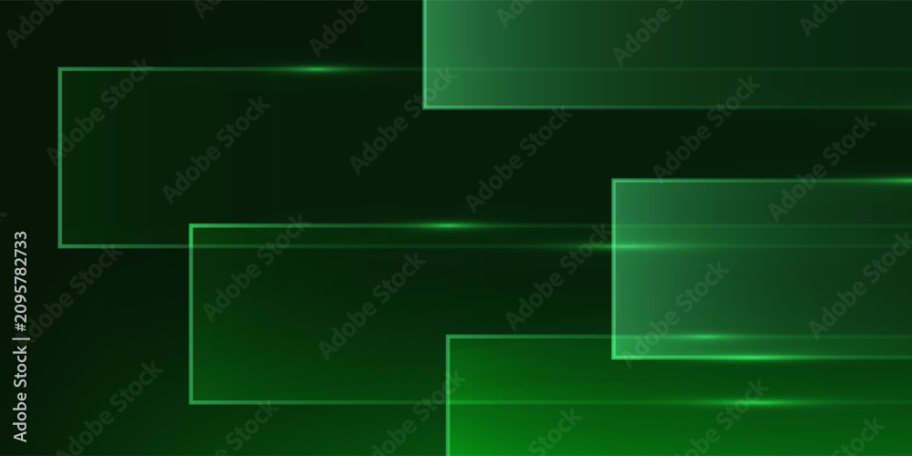 Fototapeta premium Abstract light green rectangle technology design