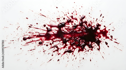 Spooky halloween blood splatter realistic crimson stain for horror effects and thrilling party decorations