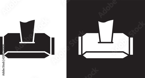 Fotografía wet tissue wipes icon