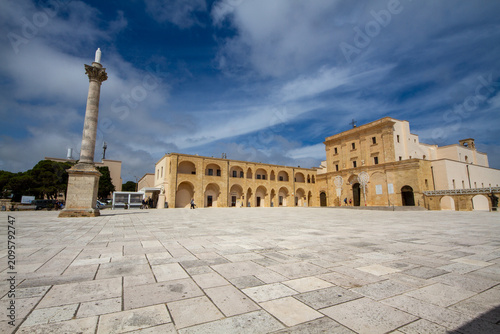 Santa Maria di Leuca, Puglia, southern Italy, basilica and promontory