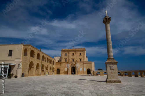 Santa Maria di Leuca, Puglia, southern Italy, basilica and promontory