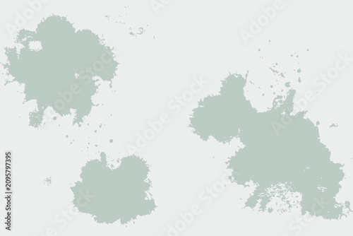 фотографія Green Paint Splatters on White Background