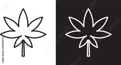 Canvastavla Cannabis leaf icon