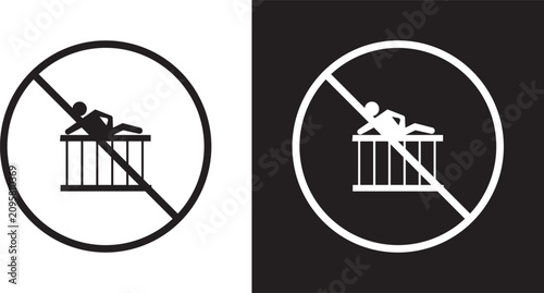 Do not climb sign