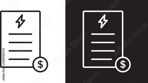 Energy utility bill icon