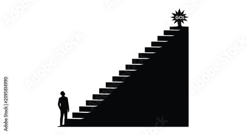 Staircase Leading To A Star Silhouette stairs