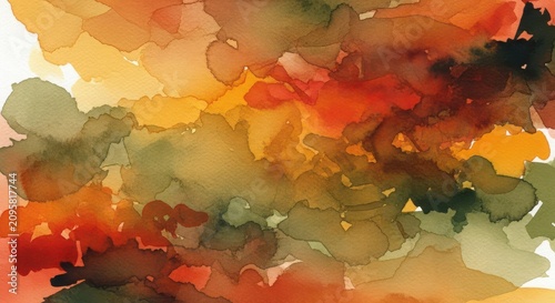 Abstract autumn landscape with warm colors