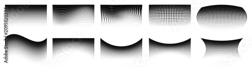 Tableau sur toile Set of halftone backgrounds