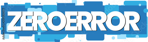 Photos A modern blue abstract banner displaying the prominent text zero error represent