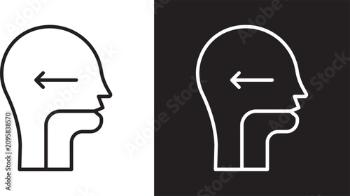 Obraz na plátně Swallowing reflex icon