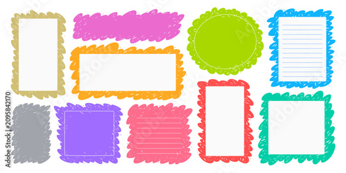 Hand Drawn frames Scrapbook Set – Sketch Collection