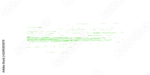 Fotografía Abstract green digital glitch texture background isolated on transparent backgro