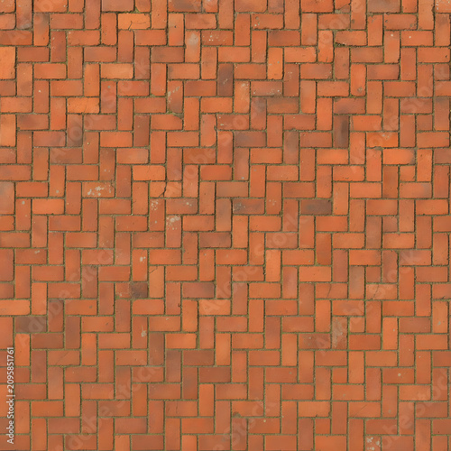Expansive Basketweave Brick Paving Seamless Texture