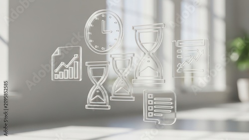 Time Management and Business Productivity Icons