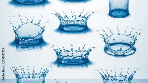 Blue Water Crown Splash Collection Pattern
