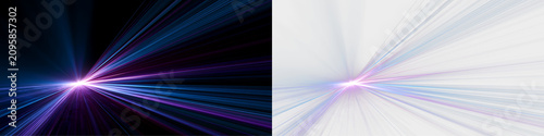 High Velocity Neon Rays on Transparent Background PNG