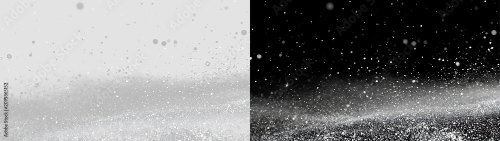 Obraz premium Atmospheric Winter Blizzard with Fine Snow Particles PNG