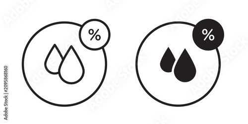 Bild auf Leinwand Humidity icon