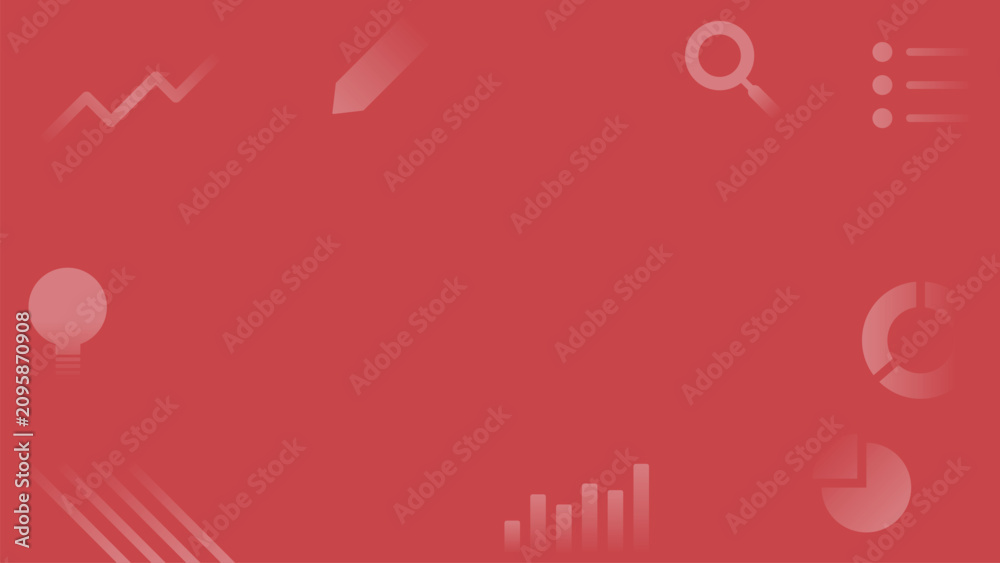 Fototapeta premium Abstract Red Business Analytics Icon Background Vector with Copy Space