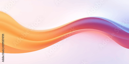 Abstract colorful wave background with artistic blue and orange curves and dynamic line design flow