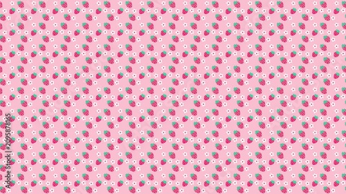seamless pattern with strawberry