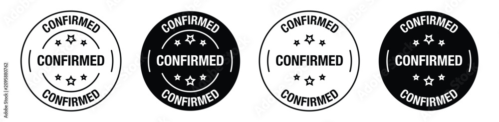 Obraz premium CONFIRMED vector stamp symbol set