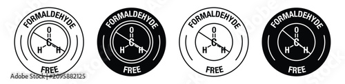 Konstfotografi Formaldehyde free vector symbol set