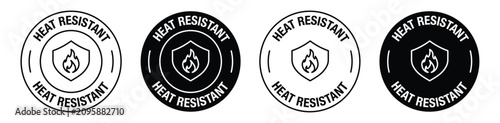 Foto Heat resistant vector symbol set