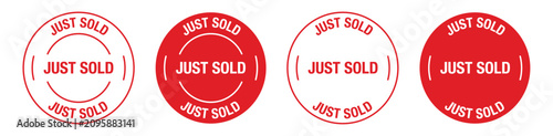 Fotografía Just sold vector symbol set