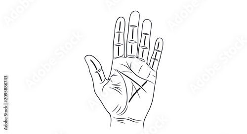 Foto Palmistry Hand Vector Illustration