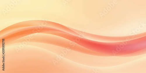 Fotografía Abstract Colorful Orange and Gold Silk Wave Background with Flowing Satin Fabric