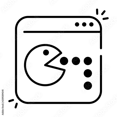 Cuadro en lienzo Creative design icon of bubble eating game