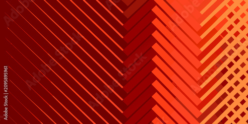 Foto Red angular pattern with varying line weights and gradient shading