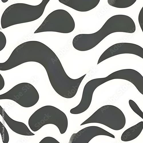 Intricate black and white geometric pattern design.
