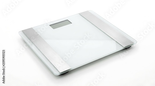 Bathroom Scale, Isolated on White Background.