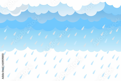 Obraz na plátně Raindrop Pattern With Clouds And Blue Sky Background