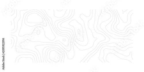 Konstfotografi Abstract White Topographic Terrain Map with Detailed Contour Relief Layers and M