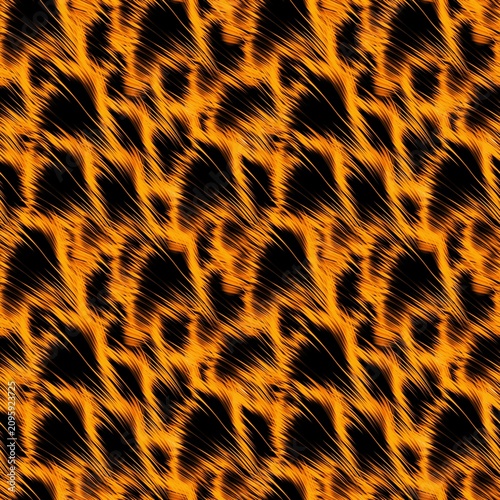 Canvas Print ​Seamless tiger fur pattern background