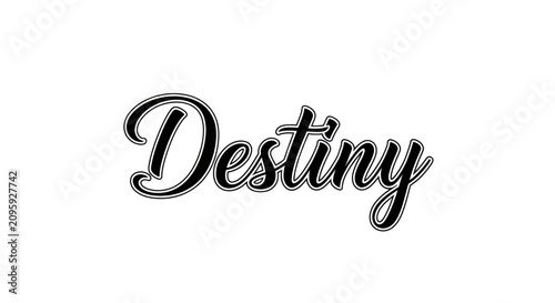 Foto Destiny Script Lettering Design
