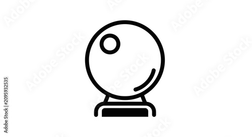 Tableau sur toile Minimalist Crystal Ball Vector Icon