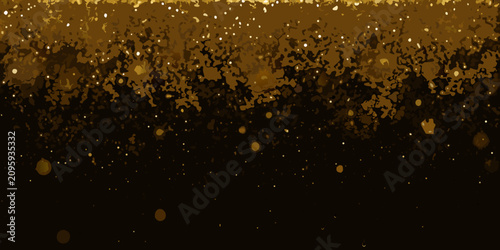 Obraz na plátně Gold particle effect pattern with gradient dark to light tones