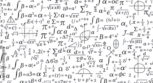 Bild auf Leinwand Mathematical Formulas Pattern Design