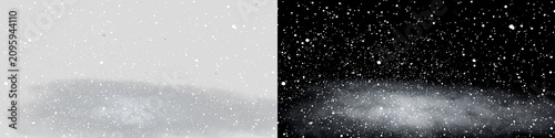 Soft Winter Snow Overlay with Floating Flakes PNG