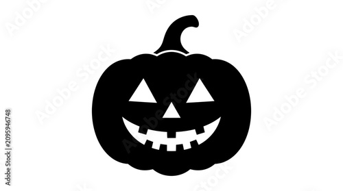 Fotografie Helloween Halloween jack o lantern pumpkin silhouette, spooky carved face vector