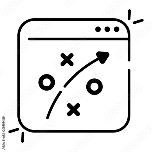 A beautiful design icon of digital strategy 