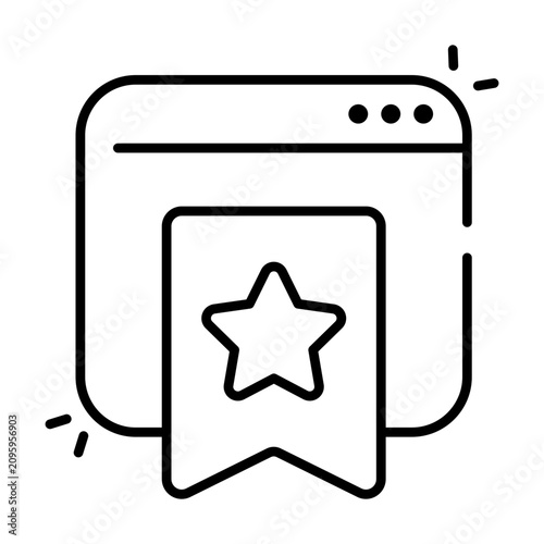 A creative design icon of bookmark website 