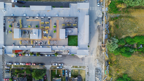 Canvastavla Rooftop amenity decks incorporate modern landscaping above mixed use properties near downtown Kent
