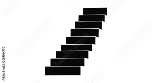 Staircase Silhouette Against White Background stairs stairway