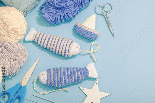 Fényképezés Handmade marine background