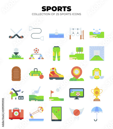 Foto Collection of 25 Sport Icons. Golf. Cricket. Gymnastics and More